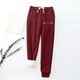 thumbnail image 2 of Gibobby Pantalones de invierno para mujer termicos Pantalones casuales con bolsillo y cintura larga, con estampado de informales de invierno para mujer(Rojo,G), 2 of 3