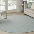 thumbnail image 3 of Nourison Courtyard Indoor/Outdoor Ivory/Aqua 6' x Round Area Rug (6 Round), 3 of 11