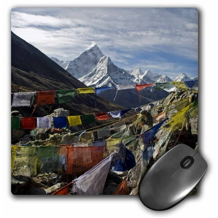 3dRose Prayer flags, Everest Base Camp, Ama Dablam, Nepal - AS26 DNY0022 - David Noyes, Mouse Pad, 8 by 8 inches