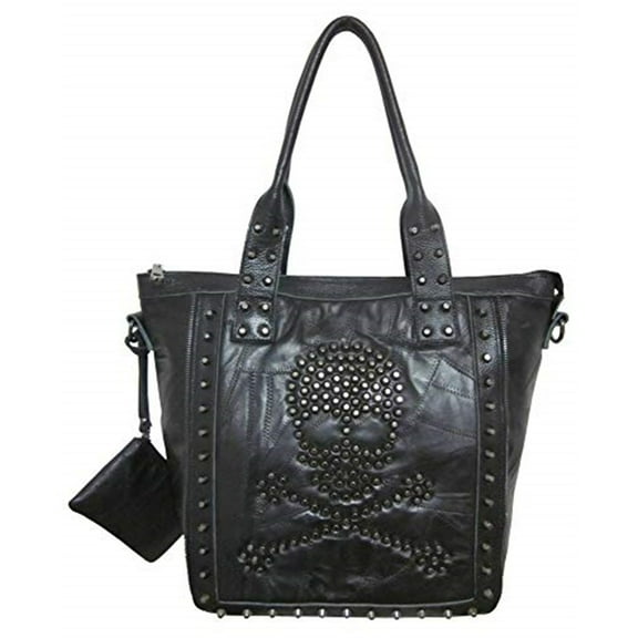 QMetal Amerileather Crossbones-Color:Black