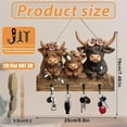 thumbnail image 5 of Multipurpose Wooden Hook Cow Key Rack for Home Decoration Entry, 5 of 11