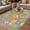 Lemon Green Lemon Yellow, variant on Colorful Ethnic Outdoor Rug for Patio/Deck/Porch, Non-Slip Large Area Rug 6 x 9 Ft, Modern Abstract National Geometric Green Indoor Outdoor Rugs Washable Area Rugs, Camping Rug Carpet Runner