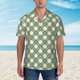 thumbnail image 2 of Fotbe Daisy Plaid Green Camisa Hawaiana para Hombre Unisex – Camisa Casual de Verano con Botones de Manga Corta de Algodón y Lino,3X-Large, 2 of 7