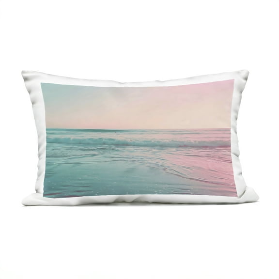 Stupell Industries Sunset Collision Seascape Outdoor Printed Pillow design by LSR Design Studio, 14 x 7 x 20
