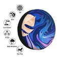 thumbnail image 5 of XMXY Blue Fluid Art Psychedelic Leaf Spare Tire Cover, Universal Waterproof Cover for Jeep RV Tire Wheel Protection, 15 inch, 5 of 8