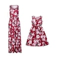 thumbnail image 3 of Robe Assortie Mère Fille Famille Maman et Moi Robes Maxi à Fleurs, 3 of 5