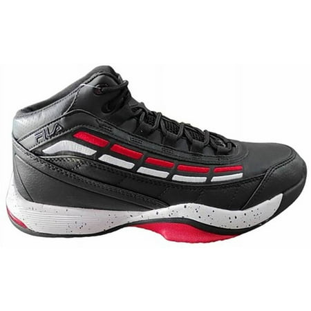 Mens Fila Spitfire Shoe Size: 10 Black - Fila Red - White Basketball