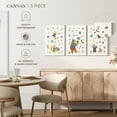 thumbnail image 4 of Elephant Stock Scandinavian Musical Animals Wall Art - Horizontal Multi Panel Canvas - Kids Room Wall Decor - Kids And Nursery Multi Panel - Beige And Orange Decor - 80" x 39", 4 of 4