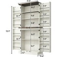 thumbnail image 2 of ChVans 71" Tall Kitchen Pantry with 12 Side Shelves & 4 Barn Doors Farmhouse Pantry Storage Cabinet with Load-Bearing Steel Pipe & Adjustable Shelves for Kitchen, Dining Room, Living Room, White, 2 of 8