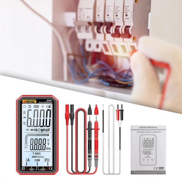 Multímetro digital portátil perfecl 620A equipo de medición rojo
