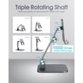 thumbnail image 4 of Soporte para iPad Elitehood de aluminio ajustable gris, 4 of 7