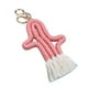 thumbnail image 1 of Llavero Cactus Sonducket hecho a mano estilo bohemio con Borla rosa, 1 of 6