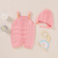 thumbnail image 2 of Generic Baby Boys Knitted Tops Baby Knit Romper Cotton Sleeveless Boy Girl Sweater Clothes Jumpsuit 1 Piece with Hat Caps Outfits Set, 2 of 9