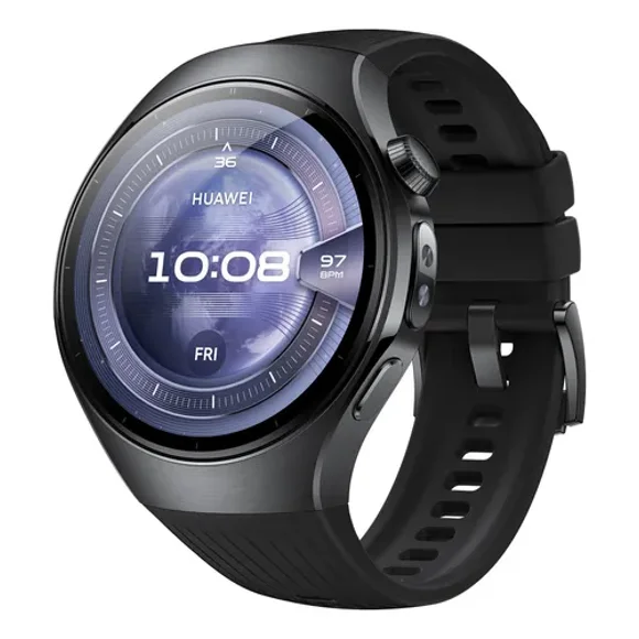 HUAWEI Watch 5, Smartwatch con eSIM & GPS, Tecnología Multi-Sensing X-Tap, Medición de Oxígeno en Sangre en la Yema del Dedo, Panorama de Salud, iOS y Android, 46mm Carbono Acero Inoxidable
