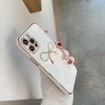 thumbnail image 5 of Side Plating 3D Bow White Soft Phone Case Compatible with iPhone Case (White,iPhone 13), 5 of 6