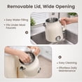 thumbnail image 6 of Mecity Retro Electric Kettle, 1.7L Hot Water Boiler with Thermometer, Stainless Steel Interior, 1500W Fast Boil Tea Kettle, Double Wall Cool Touch, Wide Mouth, Cream, 6 of 8