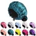 thumbnail image 1 of Bonnet de Cheveux Surface Lisse Couleur Unie Double Face Polyvalent Ajustable Léger Bonnet de Bain, 1 of 7
