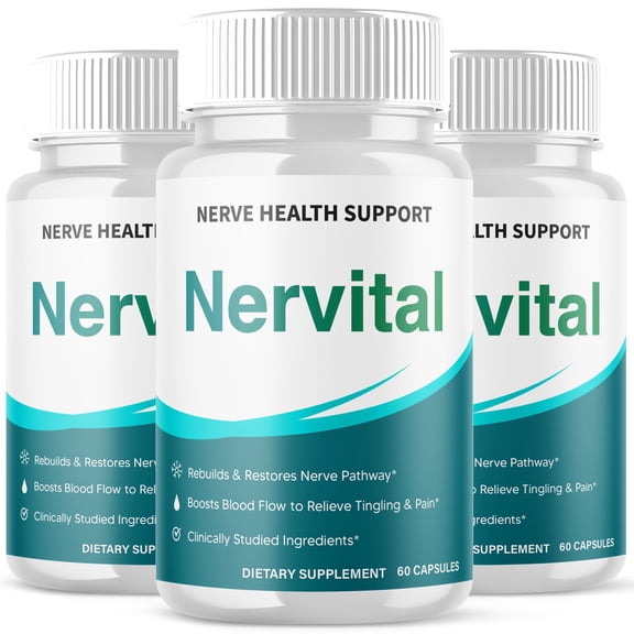 Nervital Advanced Nerve Health Support Pills Natural Vitamin Supplement 180 Capsules
