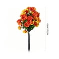 thumbnail image 3 of Artificial Orange Mum Topiary Outdoor Fall Decor with Ground Stake for Porch, Garden Planters, 3 of 9