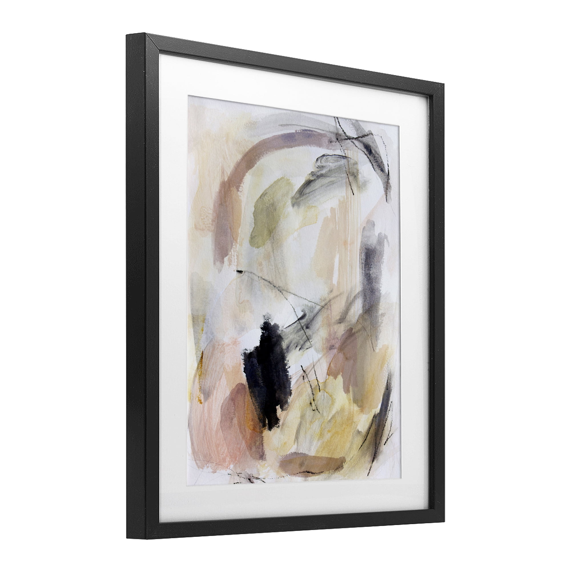 Stupell Industries Chaotic Sketches Paint Strokes Black Framed Print Under Glass, design by Hope Bainbridge