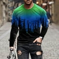 thumbnail image 1 of zanvin Hauts d'Été, Mode Homme Décontractée Chandail à Col Rond Imprimé T-Shirt à Manches Longues Blouse, 1 of 3