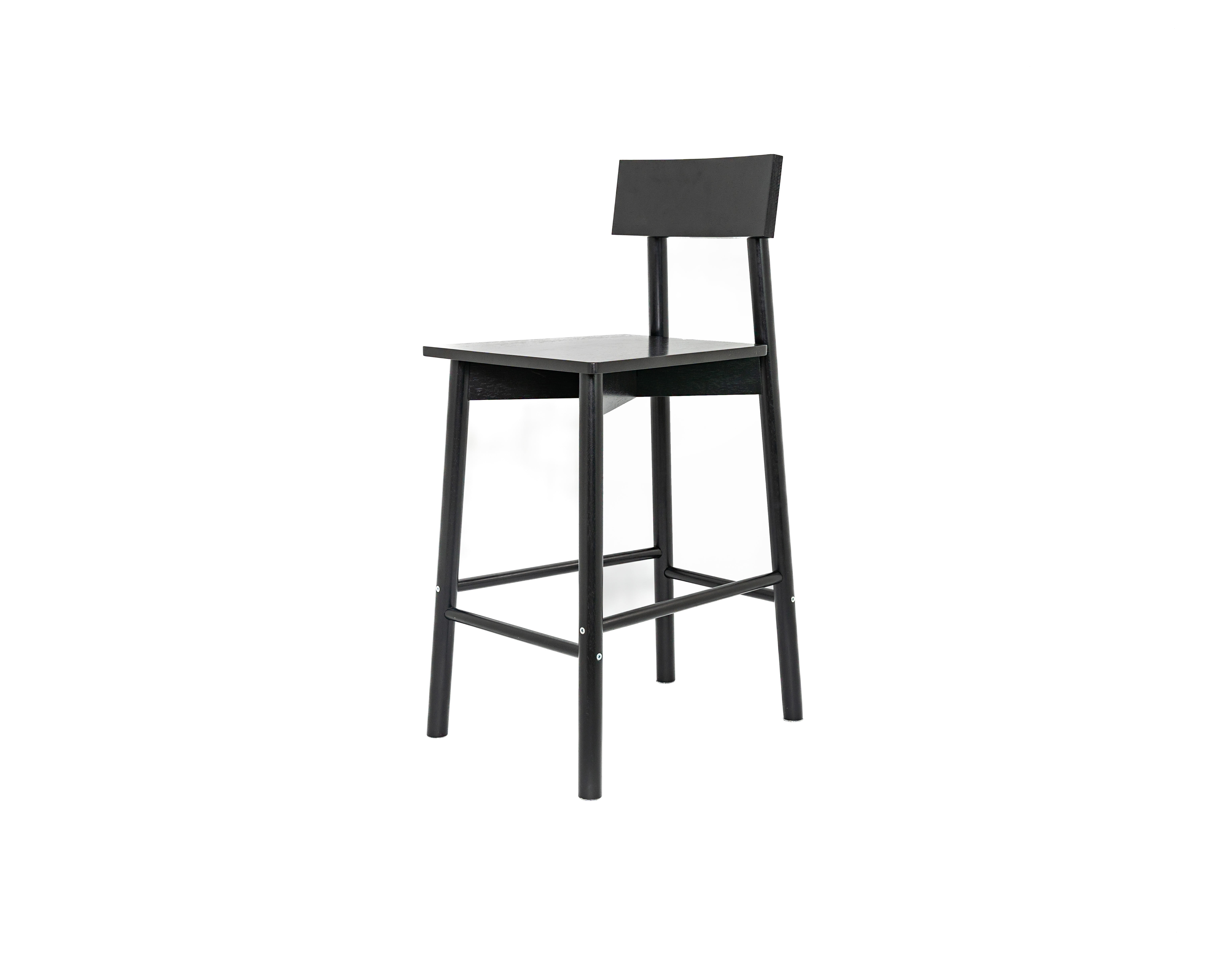 Mainstays 25-inch Wooden Barstool, 2-Piece Set, Black