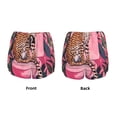 thumbnail image 3 of Balery Cheetah On Toilet Humor Art Pattern Women's Running Shorts with Liner 2 Pockets Elastic Workout Athletic Gym Yoga Shorts-Large, 3 of 7