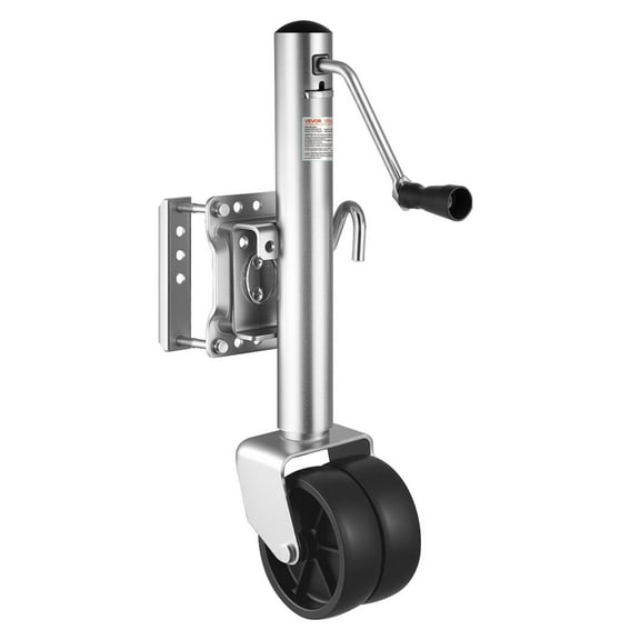 Heavy Duty Marine Boat Trailer Jack - 1500 lbs Capacity Swivel Mount Tongue Jack with Wheel, Universal Fit for Trailers