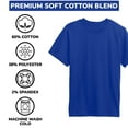 thumbnail image 3 of 10-Pack Boys Short Sleeve Crew Neck Premium Soft Cotton Blend T Shirt (XS-2XL), 3 of 4