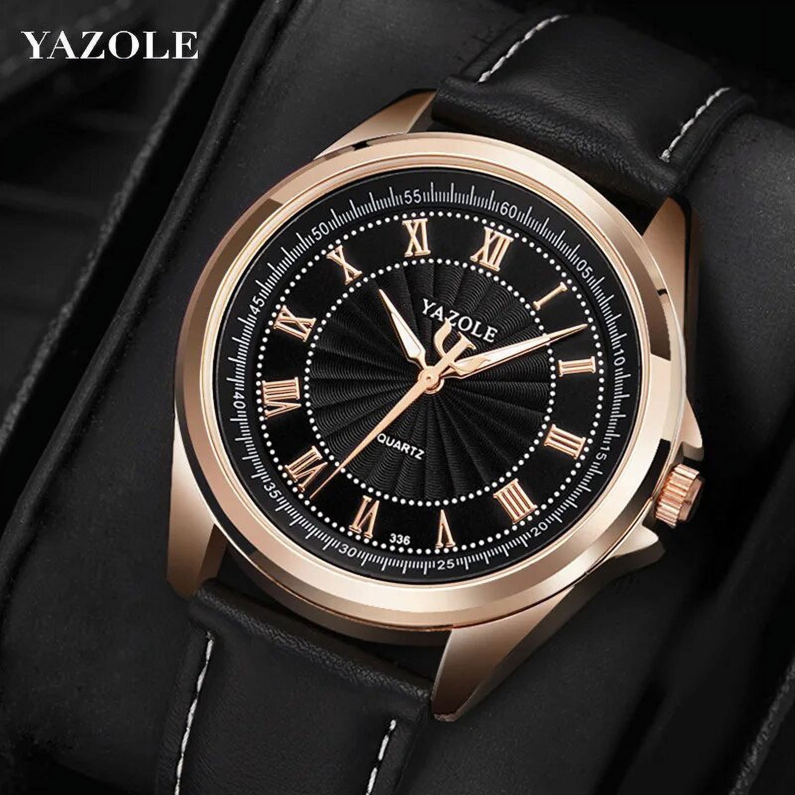 YAZOLE montre homme Luxe Boîtier en Métal Or Rose montre