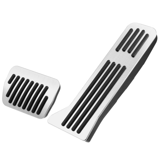 Coche Auto Pie Pedal Pastillas Acelerador Freno Pedal Cubierta Kit Plateado Tono Negro