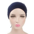 thumbnail image 3 of Weikingp Clearance! Hats for Women, Wrap Retro Stretch Head Muslim Hat Turban Print Hat Women Cap Baseball Caps, Blue, 3 of 4