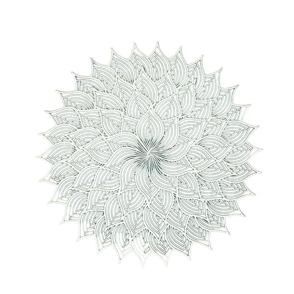 FYTPOV Vintage Placemats Washable, Flowers Hollow Out Placemats for Kitchen and Dining, Valentines Day Decorations, Christmas Placemats for Party Home Decor, Table Decor