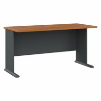 Series A 60W Office Desk in Natural Cherry and Slate - Engineered Wood