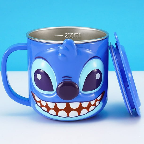 Disney Cups Frozen Elsa Anna Princess Cartoon Milk Cup Mugs 3D Mickey Minnie Stainless Steel Cup Baby Kids Girls Coffee Mug260ML Gao Jinjia LED