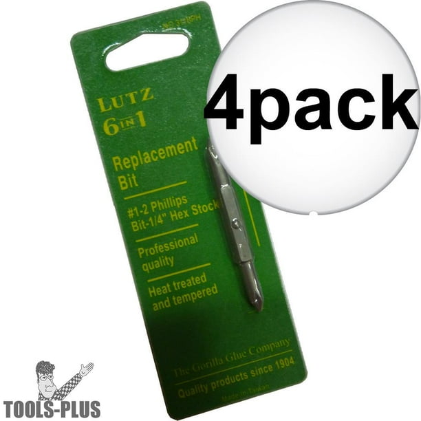 Lutz 3116PH Phillips Replacement Bit for Lutz 6 IN 1 4Pack Walmart