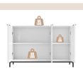 thumbnail image 4 of Clihome 3-Door Accent Storage Cabinet, Modern Buffet Credenzas Sideboard, White, 4 of 7