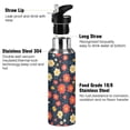 thumbnail image 3 of Yayeee 20oz Insulated Water Bottle Double Wall Stainless Steel with Flip Straw Lid, Red Floral, 3 of 7