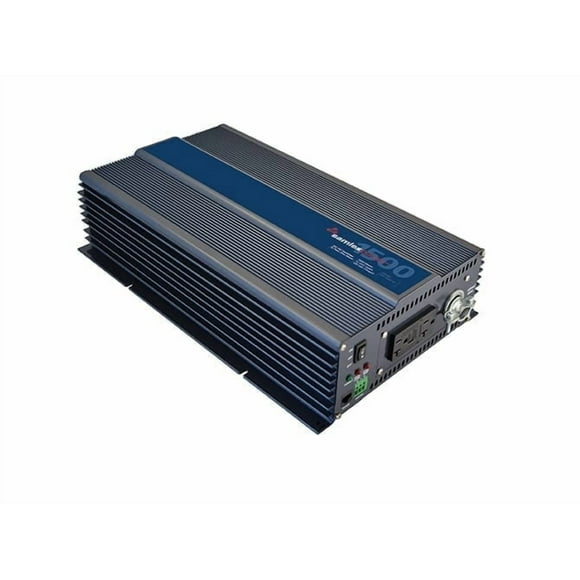Samlex America Power Inverter PST-1500-12 PST Series; Inverts 12 Volt DC To 120 Volt AC; 1500 Watt; 12.5 Amp Output; 85 Percent Efficiency; With 2 AC Outlets