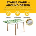 thumbnail image 4 of Country Leaves Table Cloths for 3 Foot Rectangle Tables, Watercolor Green Leaf Branches Vine Botanical Patio Waterproof Elastic Fitted Tablecloths, Washable Rectangular Table Cover for Camping, 4 of 8
