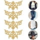 thumbnail image 5 of Juego De Parches Bordados, 4 Piezas De Parche De Tela Con Palabra Feng Y Diseño De Pagoda Para Decoración De Ropa, Parches De Costura Artesanales De 8-22 Cm Para Chaquetas, 5 of 7