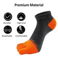 thumbnail image 3 of AMITOFO Toe Socks for Men Athletic Running Ankle Socks Breathable Mesh Low Cut Barefoot Five Finger Toe Socks, 5 Pairs Size 10-12, 3 of 8