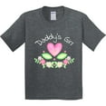thumbnail image 3 of Inktastic Daddy's Girl Heart Flowers Youth T-Shirt, 3 of 5