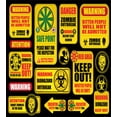 thumbnail image 3 of Zombie Duvet Cover Set, Apocalypse Signs Attention Danger Safe Point Evil Phrase Modern Image Print, Decorative 3 Piece Bedding Set with 2 Pillow Shams, Queen Size, Yellow Grey Red, by Ambesonne, 3 of 3