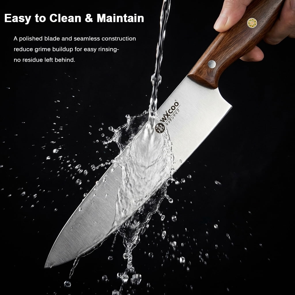 WXCOO Chef Knife for Cutting, Boning & Chopping High Carbon Stainless Steel Knife for Balance & Control