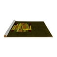 thumbnail image 2 of Ahgly Company Machine Washable Indoor Round Abstract Yellow Modern Area Rugs, 8' Round, 2 of 4