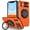 Orange, variant on 360° Rotating Magnetic Suction Protective Case for iPhone 11, Mobile Phone Holder [Support Car Mount] Shockproof Protective Phone Cover Cases, Orange