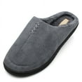 thumbnail image 2 of SLM Men's Bedroom Slippers Faux Fur Lined Non Skid House Shoes Warm, 2 of 5