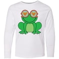 thumbnail image 3 of Inktastic Retro Frog Funny Sunglasses Long Sleeve Youth T-Shirt, 3 of 5