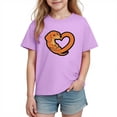 thumbnail image 2 of Xdegoge Kids Girls Dog Lover T-Shirt Dachshund Heart Shape Print Cute Animal Theme Top for Toddler Baby Kids Tween Teen 3-10Y, 2 of 9